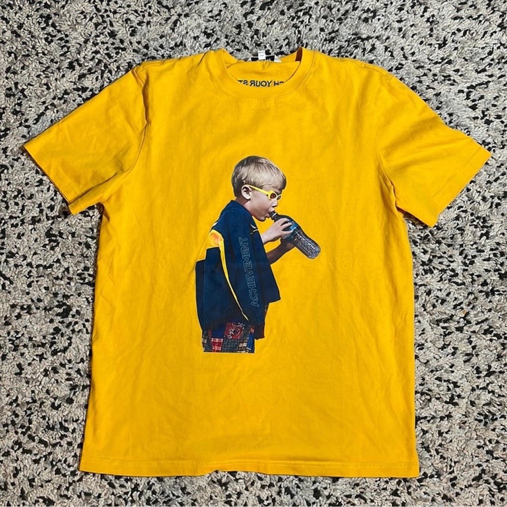 Trendiano Tee Shirt Streetwear Graphic Yellow Short Sleeve Men’s Size XL